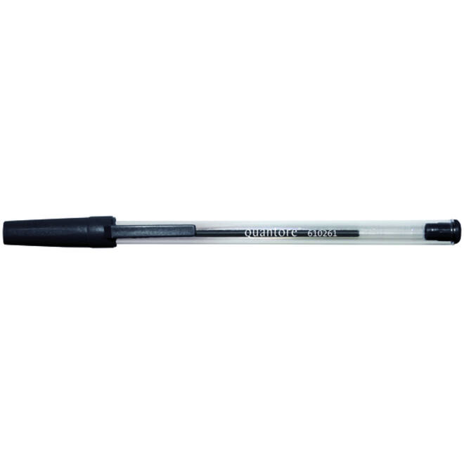 Balpen Quantore Stick zwart medium