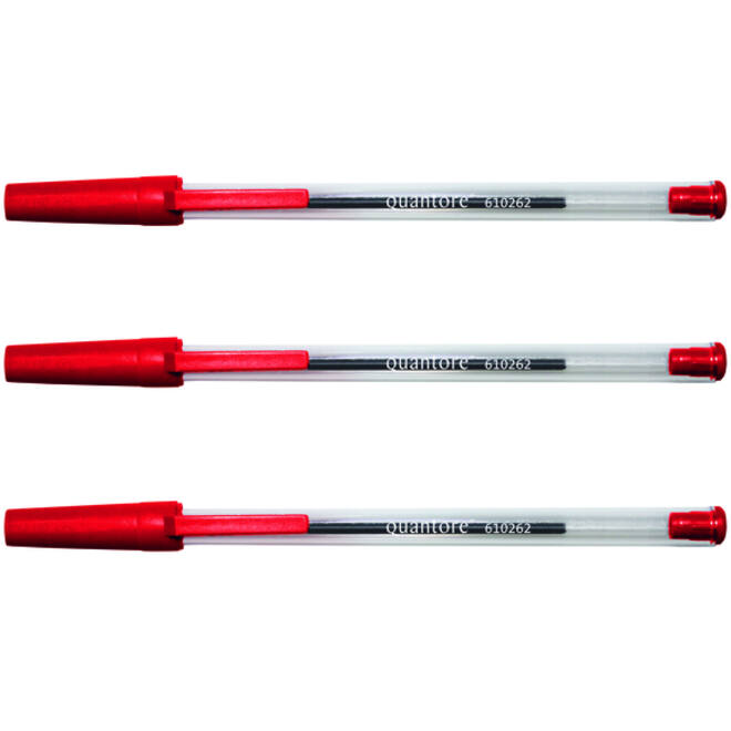 Balpen Quantore Stick rood medium