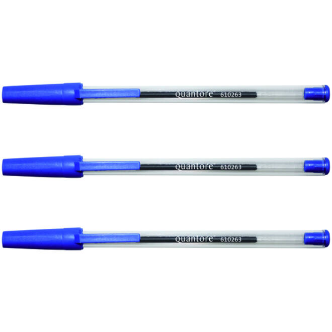 Balpen Quantore Stick blauw medium