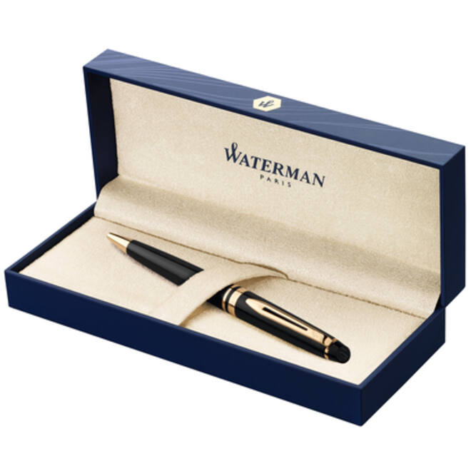 Balpen Waterman Expert black lacquer GT medium