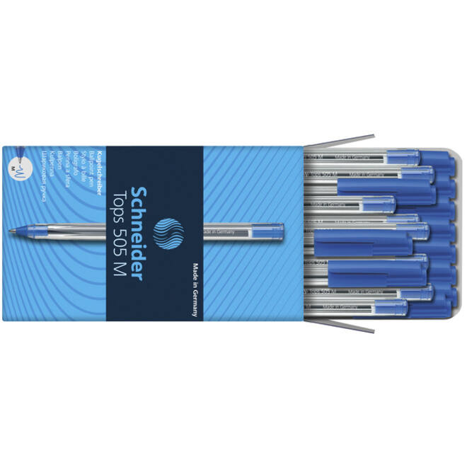 Balpen Schneider Tops 505 medium blauw