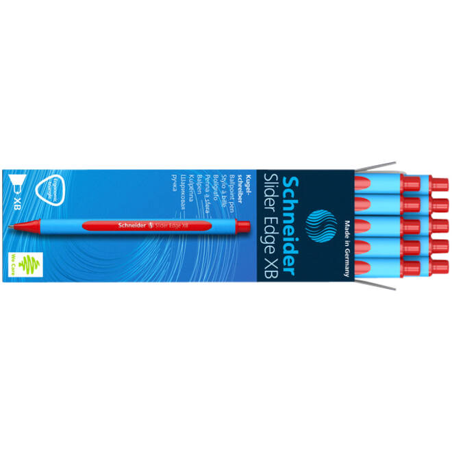 Balpen Schneider Slider Edge extra breed rood