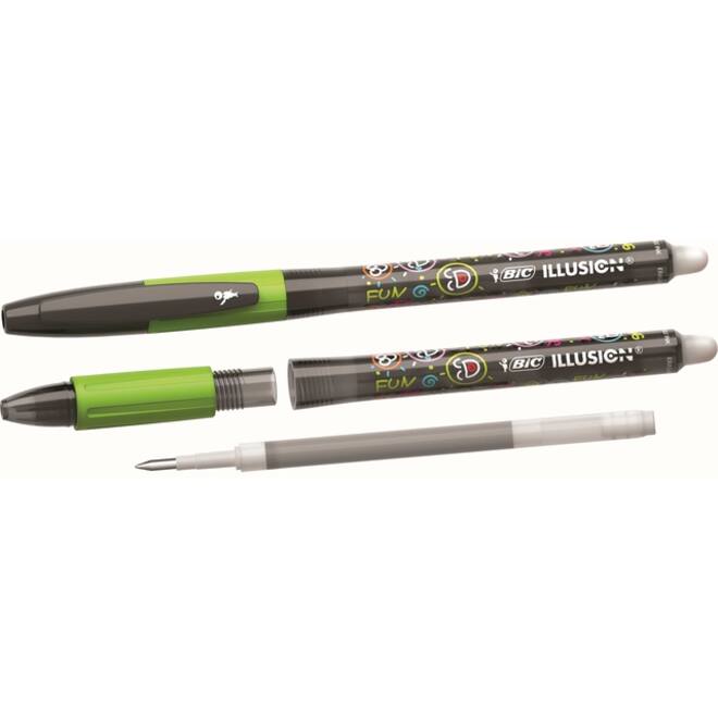 Gelschrijver Bic Gel-ocity illusion medium zwart