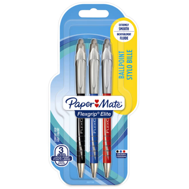 Balpen Paper Mate Flexgrip Elite assorti