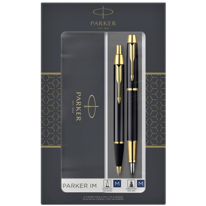 Balpen en vulpen Parker IM black GT medium