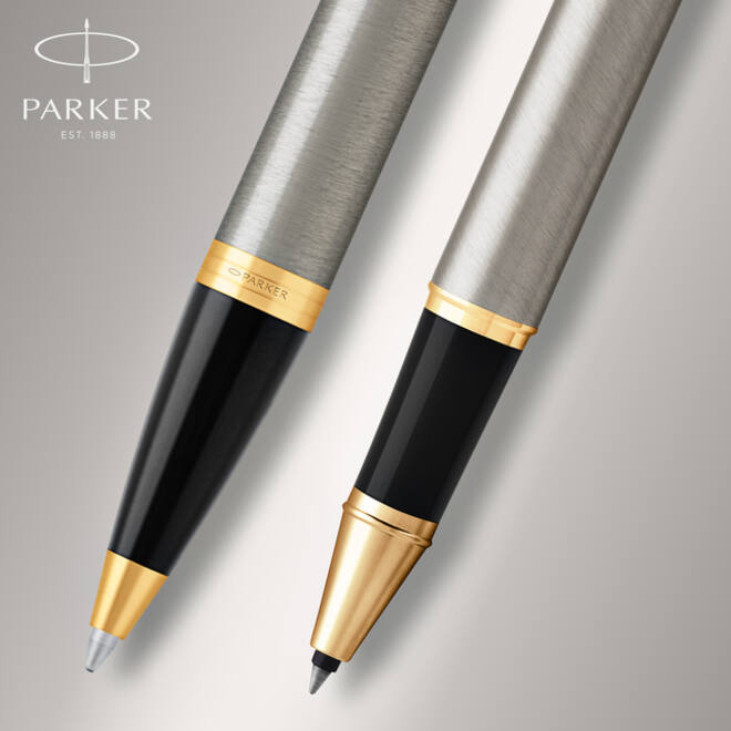 Balpen en Rollerpen Parker IM brushed metal GT medium