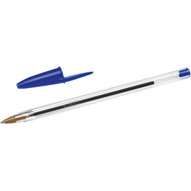 Balpen Bic Cristal medium blauw zakje à 8+2 gratis