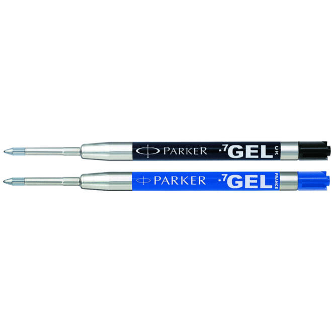 Gelschrijvervulling Parker Quink medium zwart blister à 1 stuk