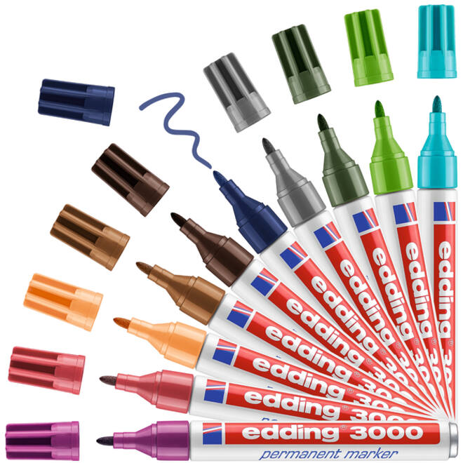 Viltstift edding 3000 rond 1.5-3 mm zwart