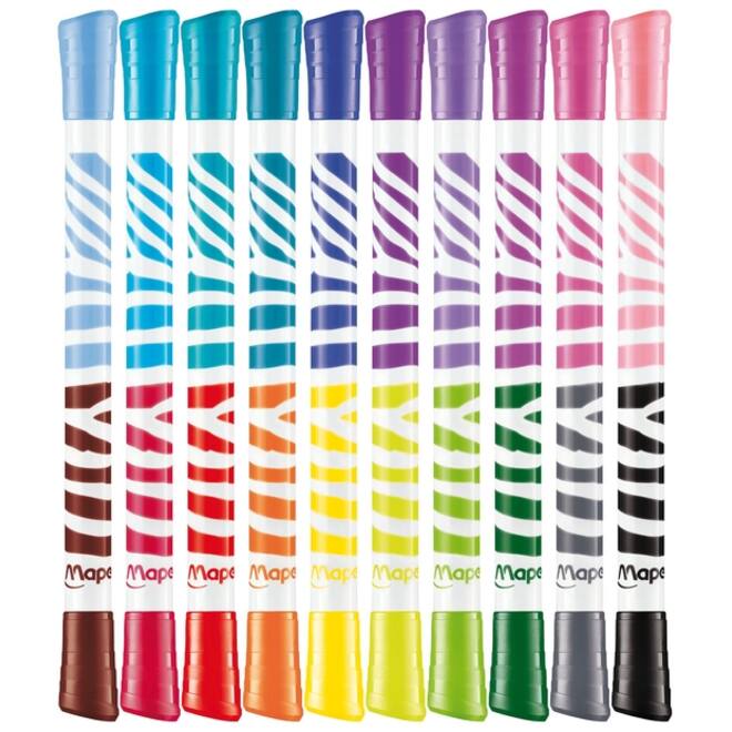 Viltstift Maped Color'Peps Duo Colors set á 10 stuks assorti