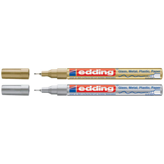 Viltstift edding 780 lakmarker rond 0.8mm goud