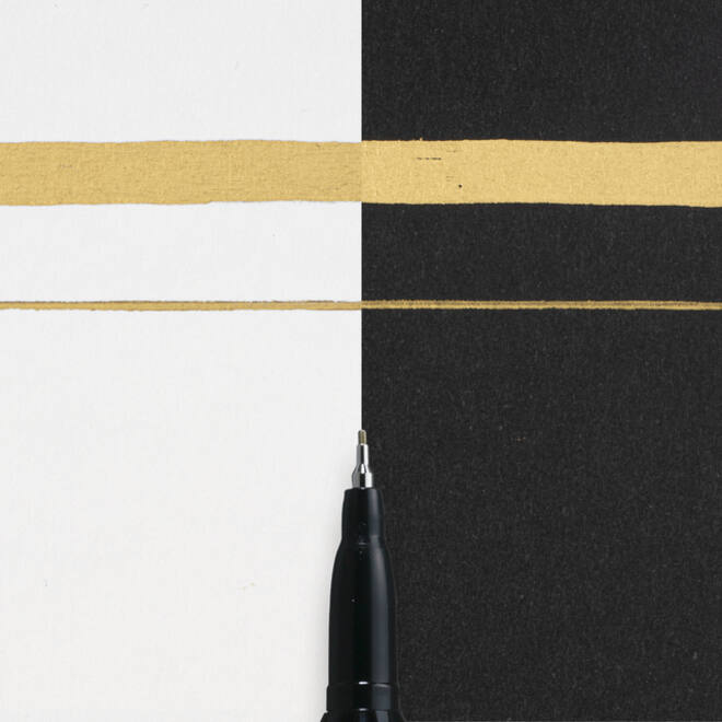 Viltstift Sakura pen-touch EF Goud 1-2mm