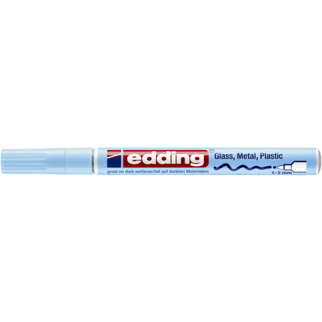 Viltstift edding 751 lakmarker rond 1-2mm pastel blauw