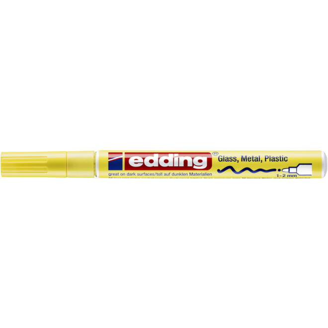 Viltstift edding 751 lakmarker rond 1-2mm pastel geel