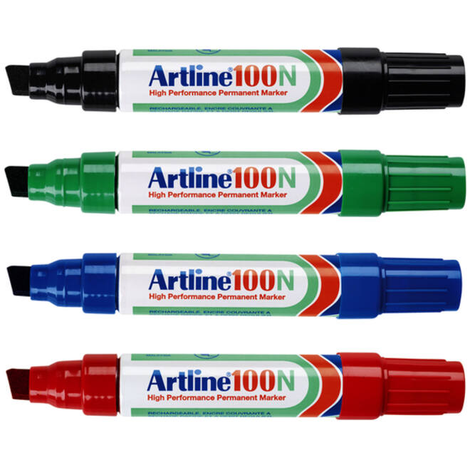 Viltstift Artline 100 schuin 7.5-12mm blauw