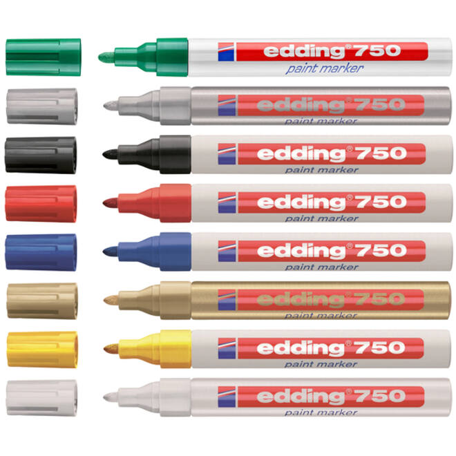 Viltstift edding 750 lakmarker rond 2-4mm wit