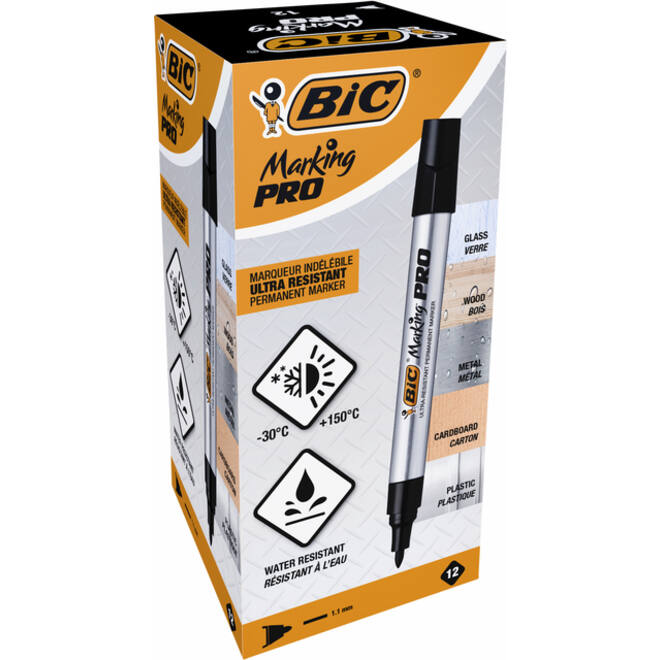 Viltstift Bic Pro rond medium zwart