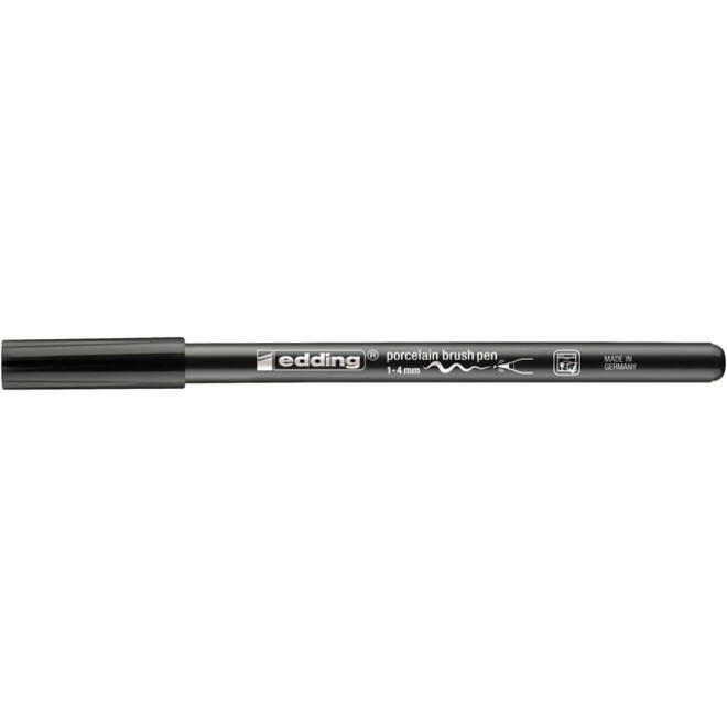 Brushpen edding 4200 porselein zwart
