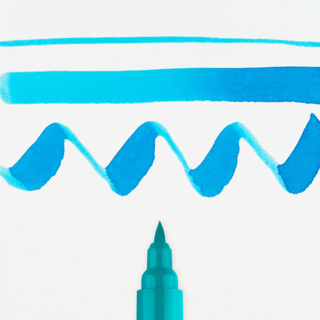 Brushpen Talens Ecoline 522 turquoiseblauw