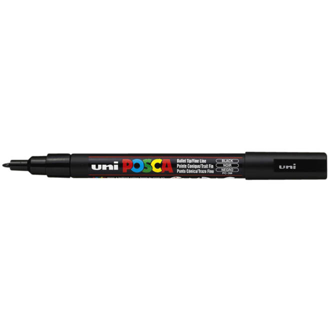 Verfstift Posca PC3M fijn zwart