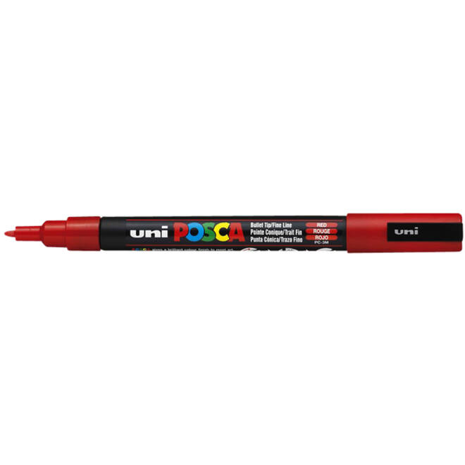 Verfstift Posca PC3M fijn rood