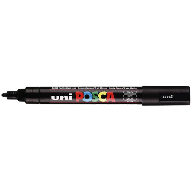 Verfstift Posca PC5M medium zwart