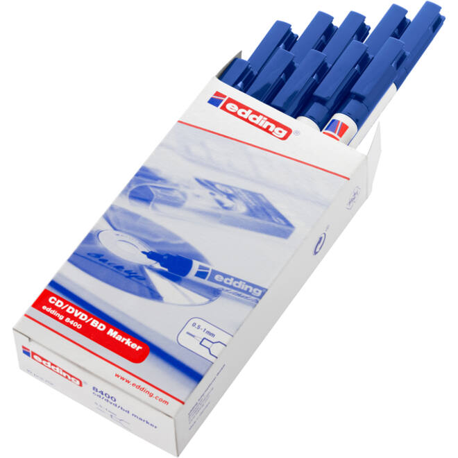 Cd marker edding 8400 rond 0.5-1.0mm blauw