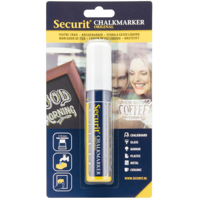 Krijtstift Securit SMA-720 blok wit 7-15mm blister