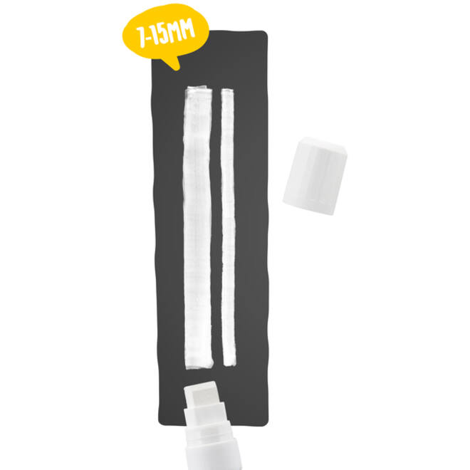 Krijtstift Securit SMA-720 blok wit 7-15mm blister