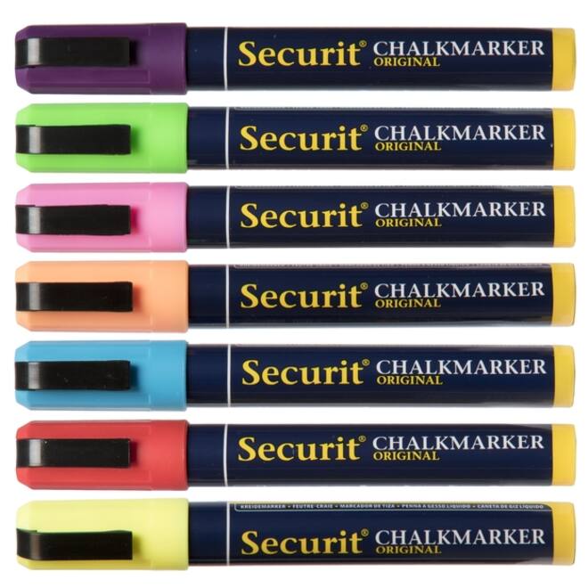 Krijtstift Securit SMA-510 schuin ass 2-6mm blister à 8st