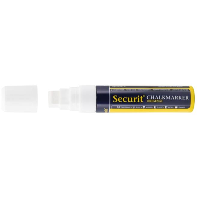Krijtstift Securit SMA-720 blok wit 7-15mm blister à 8st