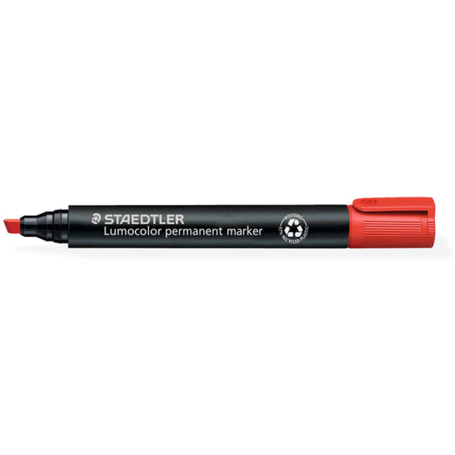 Viltstift Staedtler Lumocolor 350 permanent schuin rood