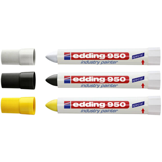Viltstift edding 950 pastamarker industry rond 10mm geel
