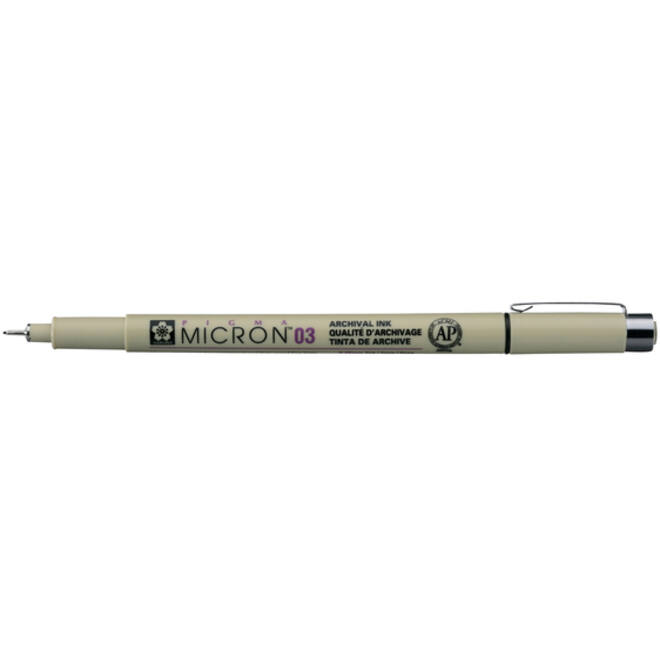 Fineliner Sakura pigma micron zwart 0.35mm