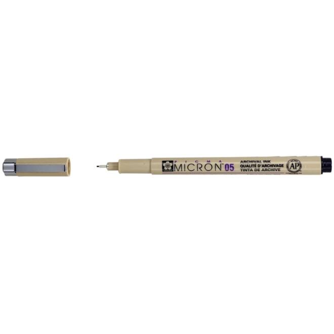 Fineliner Sakura pigma micron zwart 0.45mm