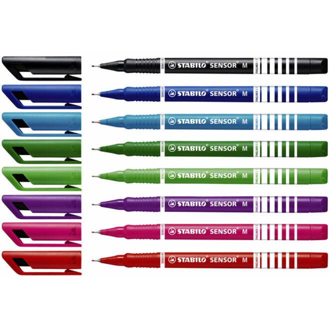 Fineliner STABILO Sensor 187/41 medium blauw