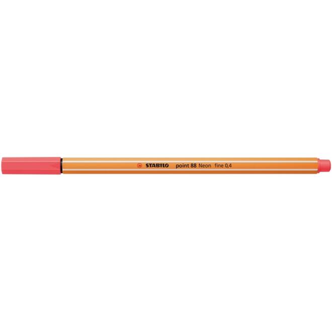 Fineliner STABILO point 88/040 fijn neon rood