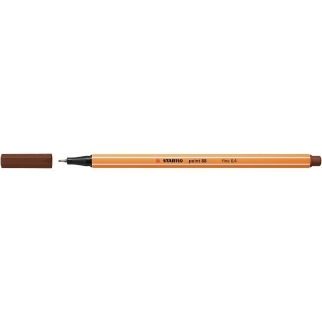 Fineliner STABILO point 88/45 fijn bruin
