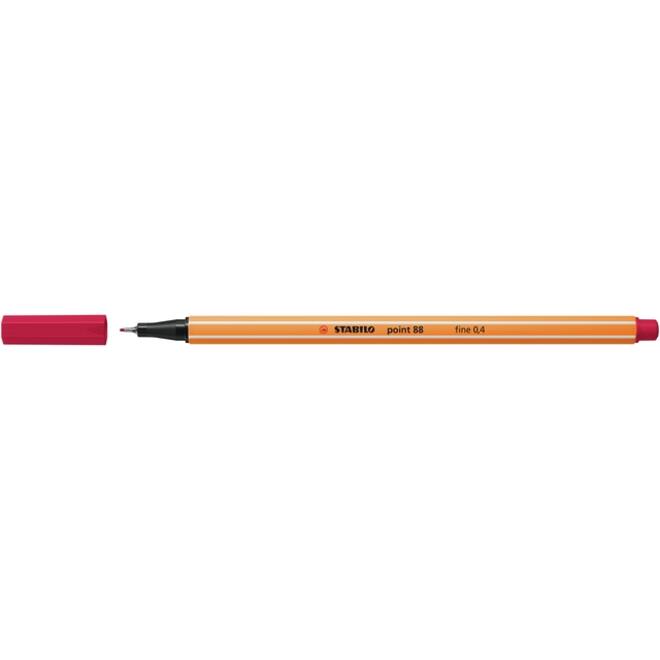 Fineliner STABILO point 88/50 fijn donkerrood