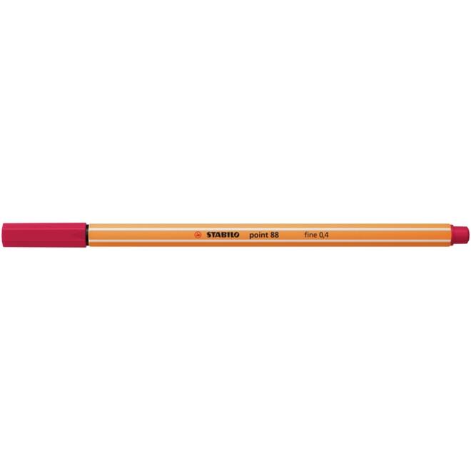 Fineliner STABILO point 88/50 fijn donkerrood