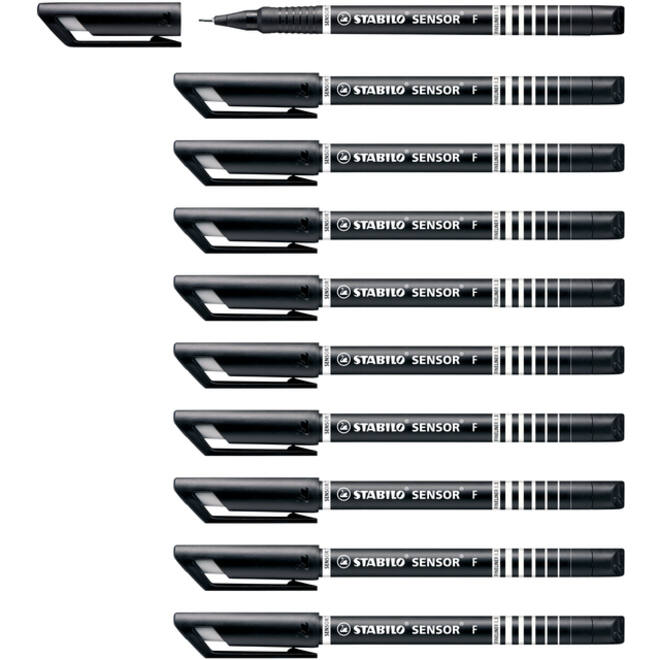 Fineliner STABILO Sensor 189/46 fijn zwart