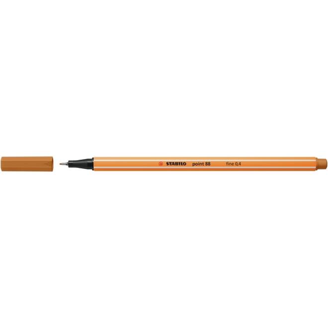 Fineliner STABILO point 88/89 fijn donker oker