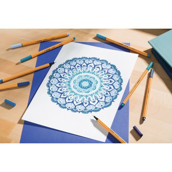 Fineliner STABILO point 88/89 fijn donker oker