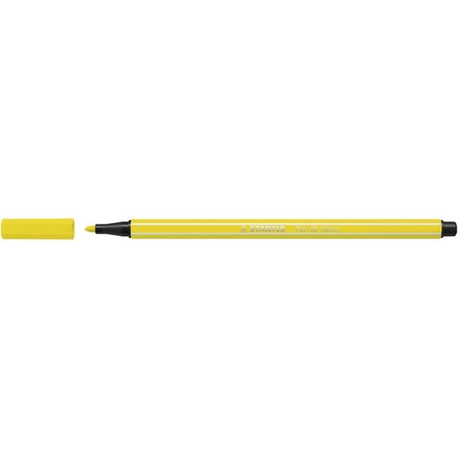 Viltstift STABILO Pen 68/024 medium neon geel
