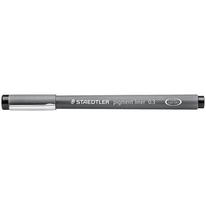 Fineliner Staedtler Pigment 308 zwart 0.3mm