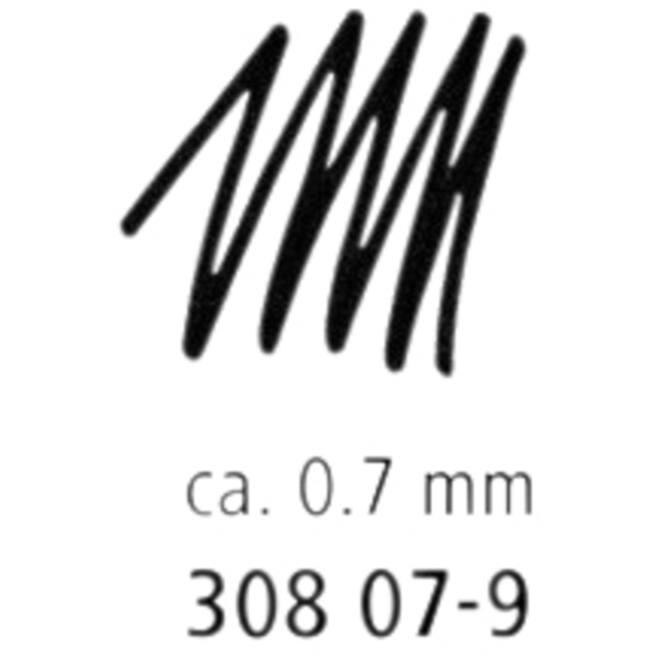 Fineliner Staedtler Pigment 308 zwart 0.7mm