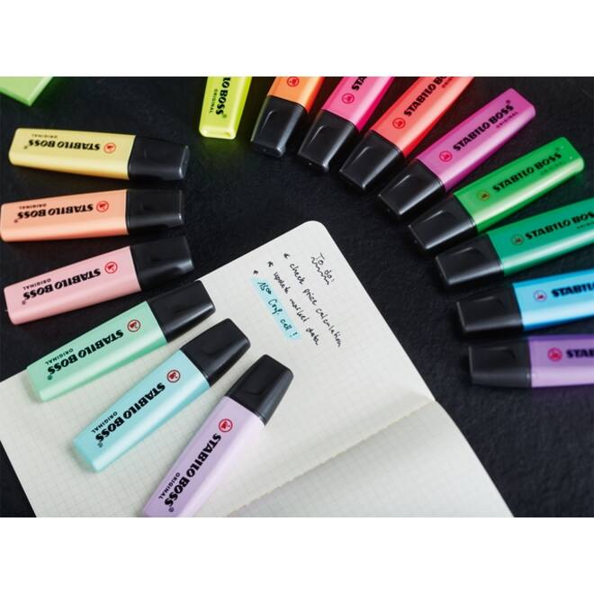 Markeerstift STABILO BOSS Original 70/6 pastel assorti etui à 6 stuks