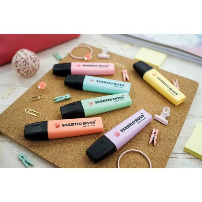 Markeerstift STABILO BOSS Original 70/6 pastel assorti etui à 6 stuks