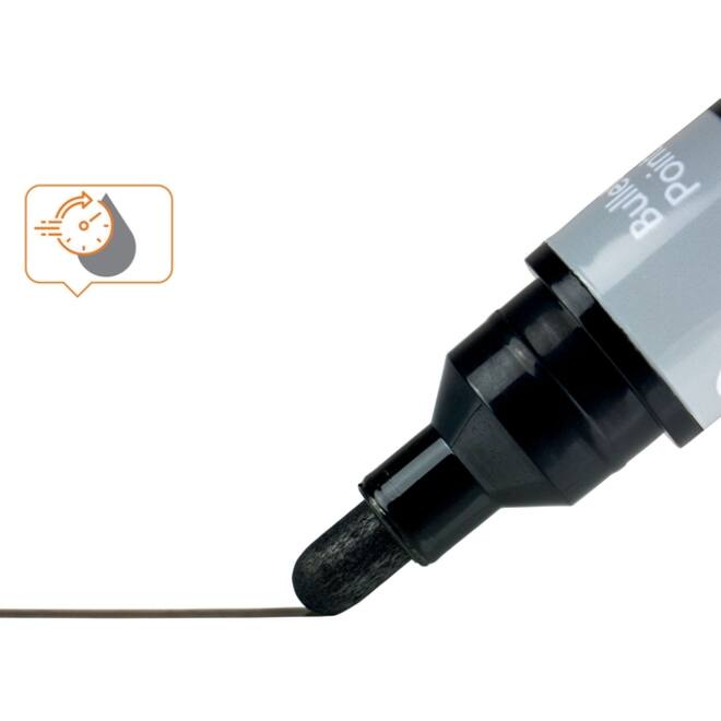 Viltstift Nobo whiteboard Liquid ink rond assorti 3mm 4st