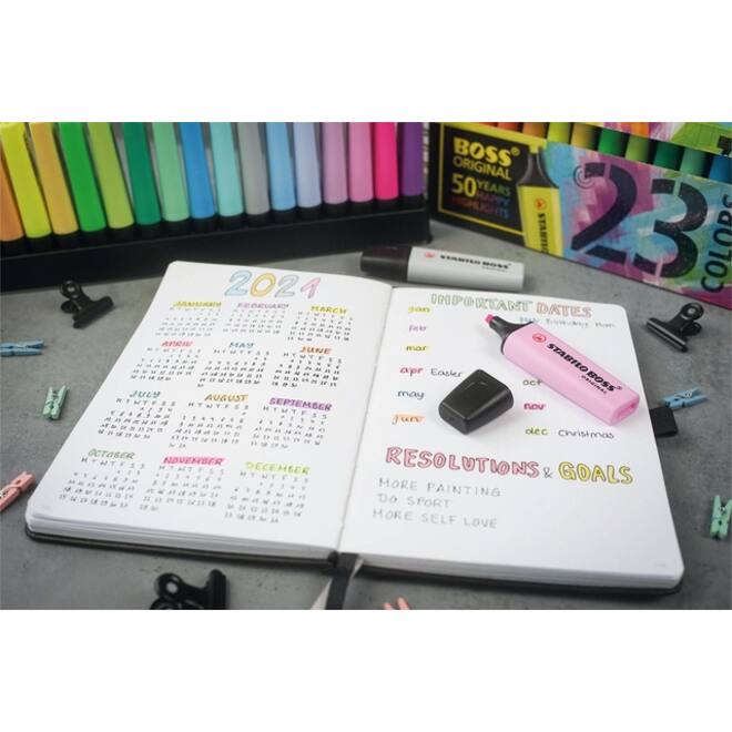 Markeerstift STABILO BOSS Original 70/06 assorti deskset à 6 stuks